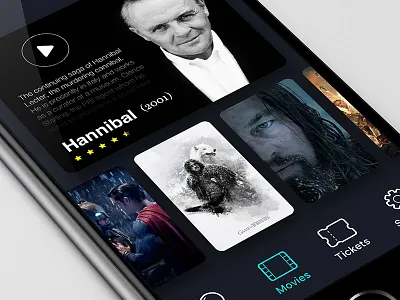 Movies Application photoshop sketch