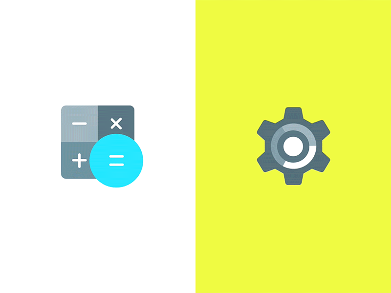 Material Design — Calculator & Settings android animation freebie interaction material material design motion design principle sketch ui uiux ux