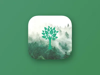 Daily UI 005 - App Icon 005 app appicon daily dailyui design fog forest gradient green icon ui