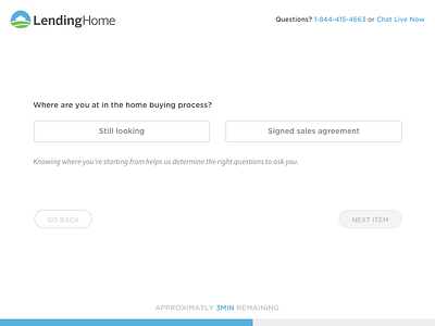 Get a Rate clean design flow lending lendinghome mortgage rate ui web