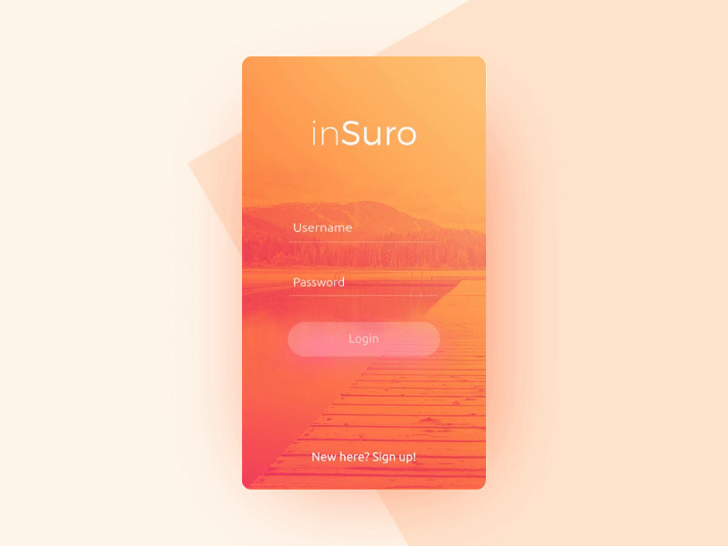 Insurance App Preview animation app calendar concept flat ios material mobile mobile app orange ui ux