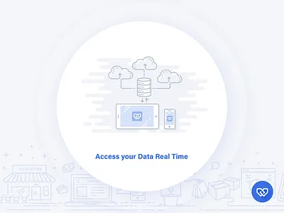 Weaver POS - Illustration series 07 blue clean flat icons illustration line pos ui ux weavedin weaver