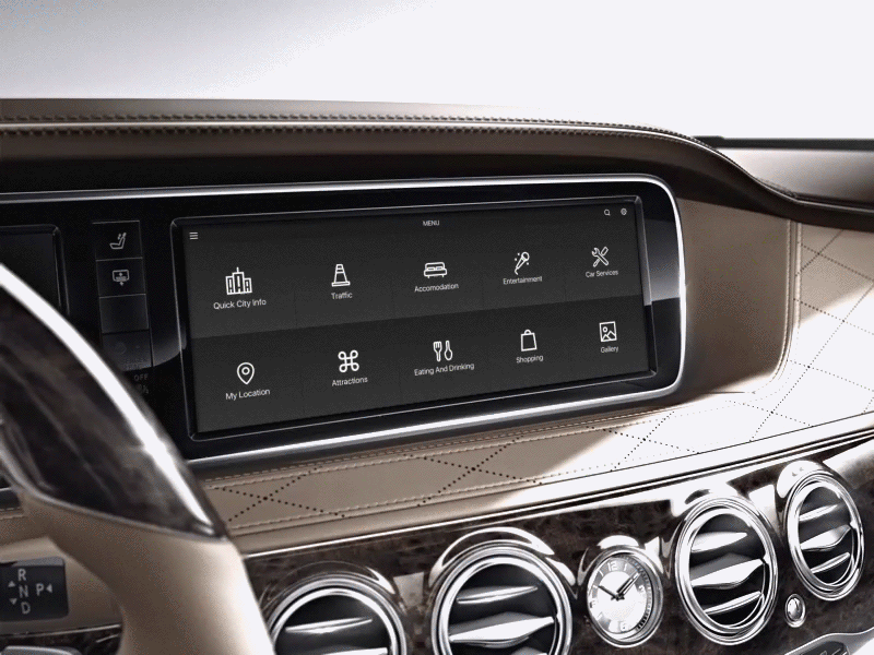 Cityguide Concept - CarPlay apple car carplay city cityguide gif map mercedes navigation ui ux