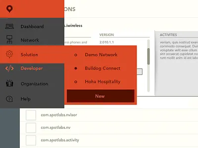 Hover & Click bold click global nav hover minimal