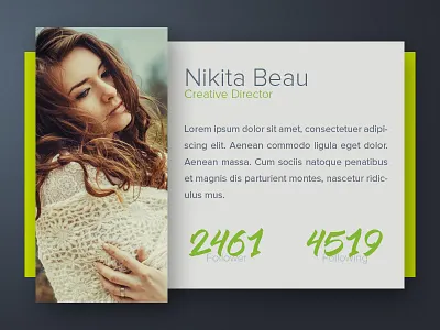 Daily UI 006 - User Profile 006 blue daily dailyui design follow follower gradient green profile ui user