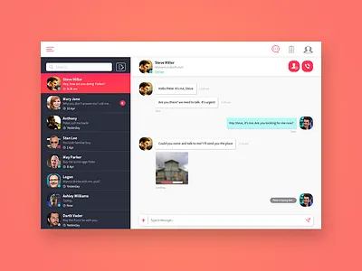Chat app desktop interface #2 chat app design layout ui vietnam