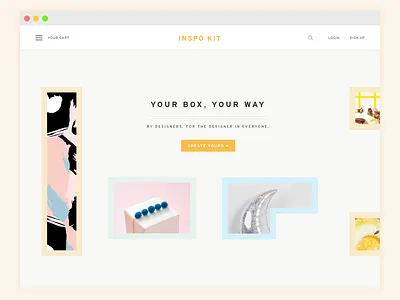 Inspo Landing Page clean graphic design landing page minimal ui web design