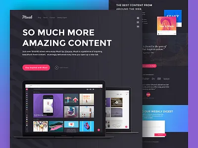 Join Muzli - landing page dark eyal zuri feed images israel landing page muzli ui ux web