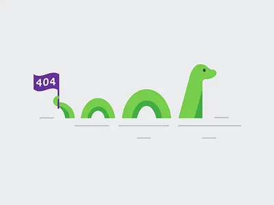 404 Nessie Illustration 404 404 page error illustration loch ness nessie ui stack