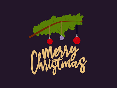 Christmas Titles flat hand drawn holiday icon motion graphics opener shape