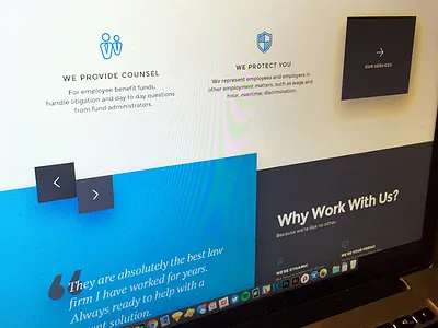testimonials card icon landing page lawyer quote shadow slider testimonial ui ux web design