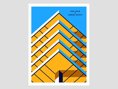 Corner building corner downtown illustration los angeles poster skyscraper vector