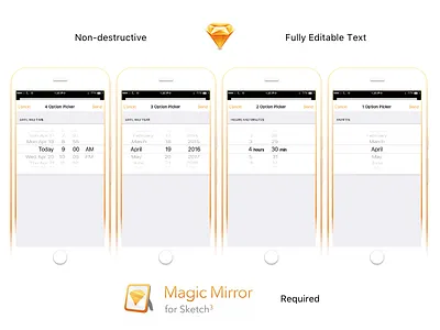 iOS UIpickerview - Download date and time download freebie ios ios list magic mirror non destructive sketch uipicker uipickerview