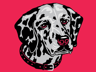 Dalmatian Illustration for Golden Doodle Goods™ dalmatian dog fire firedog firestation golden doodle goods illustration pet pup puppy spotted vector