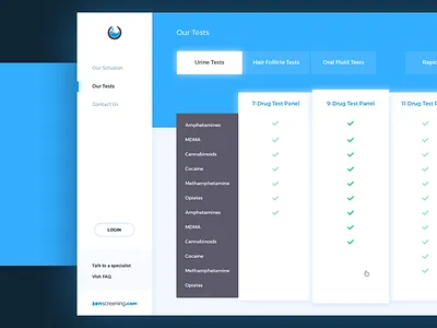 WIP chart comparison interface table ui ux web website