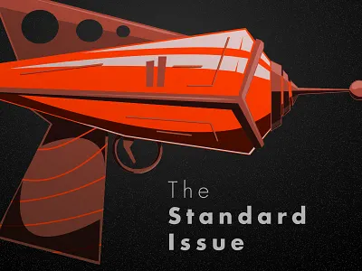 The Standard Issue galaxy gun illustration issue ray gun red sci fi science fiction spectrum standard vector