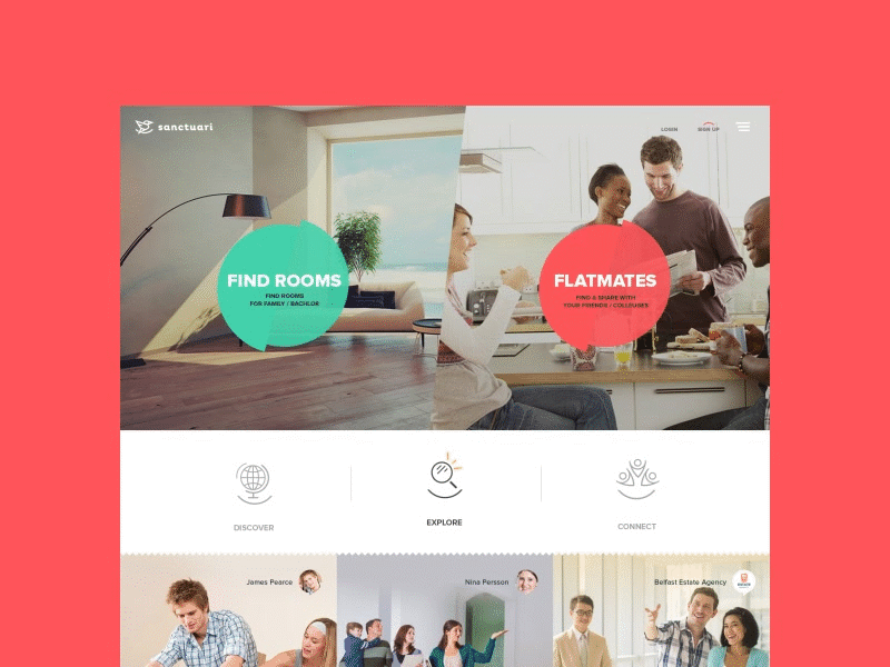 Sancturi Website UI agileinfoways estate flat ui photoshop real ui ux web design