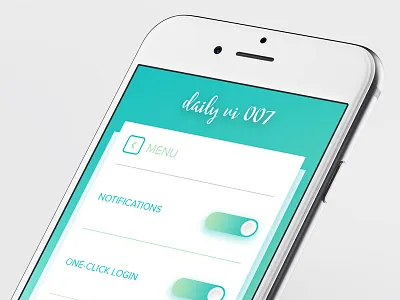 Daily UI 007 - Settings 007 app blue daily dailyui einstellungen gradient green login notifications settings ui
