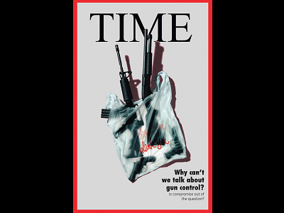 Time Magazine Layout and Cover gun control guns layout magazine typography