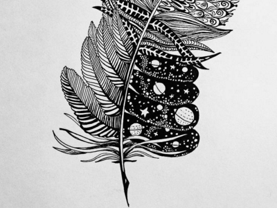 FEATHER blackandwhite design doodle drawing graphic handdrawing handmade illustration zentagle