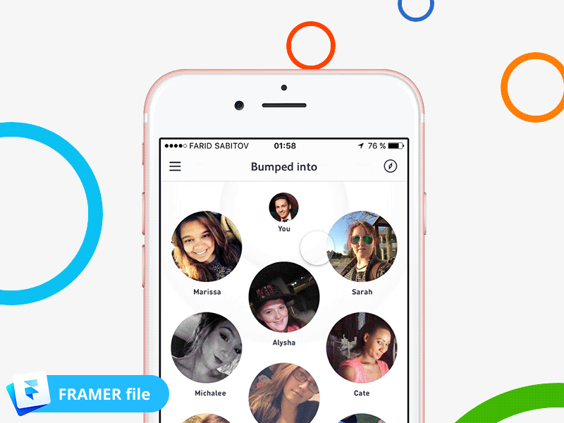 DAY 003 with Framer Studio by Farid Sabitov animation badoo form framer free input ios location pull refresh sketch user