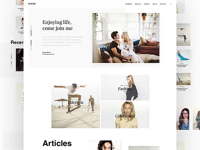 EVEN0 magazine homepage design blog celebs clean design fashion lifestyle magazine minimal typography ui web website