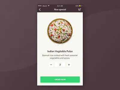 Food Order Screen app cook food food order free ui freebies ios order restaurant sketch ui