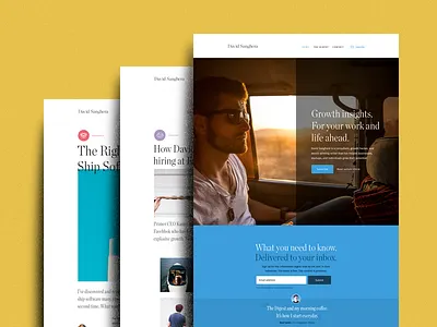 Home Page for David Sanghera blog book brand layout marketing mobile mockup site web web design website