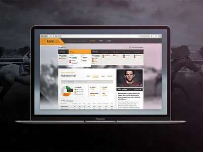 Racing.com dashboard sport ui web website