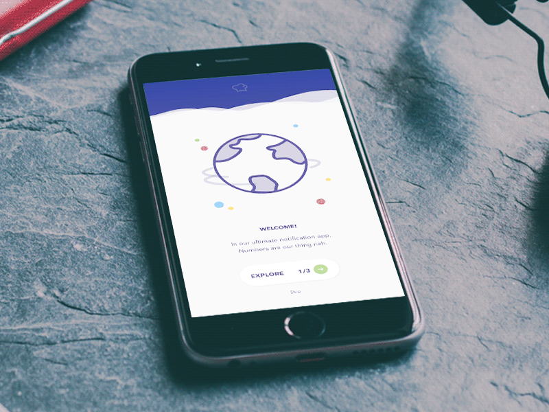 Notification app Onboarding animation app ios onboarding socialbakers