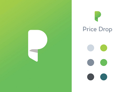 Price Drop logo app branding concept ecommerce gradient logo mobile payment price simple ux