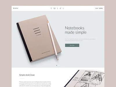 Twiki Homepage clean commerce e commerce flat simple template theme ui user interface website
