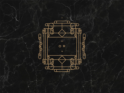 Or & Marble black geometric gold line pattern stars texture type typography vector