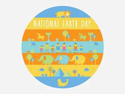 National Earth Day animals earth earth day elephant horse lion planet seal
