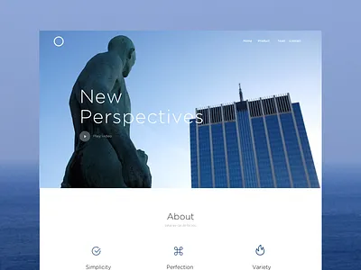 Landing page concept blue clean design landingpage ui web