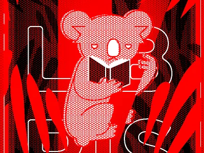Ex Libris ex libris jcj koala monochromatic pattern