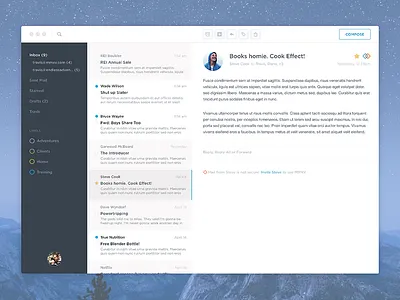 Inbox Concept app compose email inbox mail ui user interface web