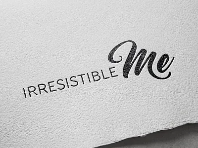 Logo: Irresistible Me branding calligraphy design extensions hair hair extensions handlettering logo logo design