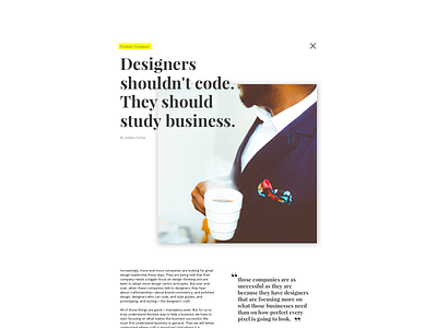 Web article concept article blog creative modern typography ui ux web