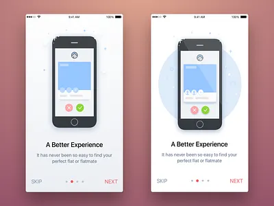 Onboarding Screens 1 Vs 2 app mobile onboarding rondesign screen tour