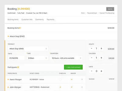 An online booking flow booking form material minimal modern photoshop psd sketch ui ux web webdesign