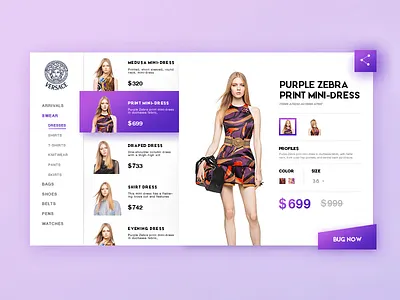 Day 11 - VERSACE PC clothes design flat ui