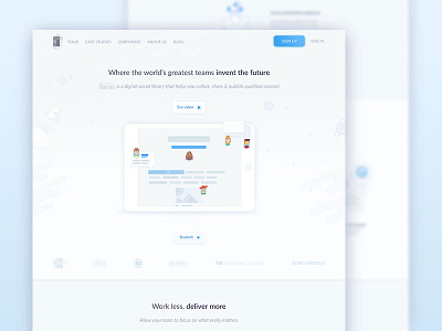 Neat little landing page illustrations proposal web design website