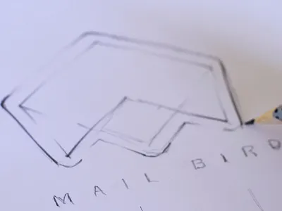 Logo Design Being Sketched brand design identity logo