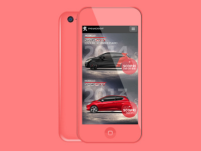 Peugeot GTi is back big typography car css design gti html5 layout mockup peugeot ux design video background website