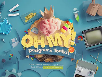 Oh My! Designer's Toolkit diy mockup freebie mockup premium psd scene creator scene generator