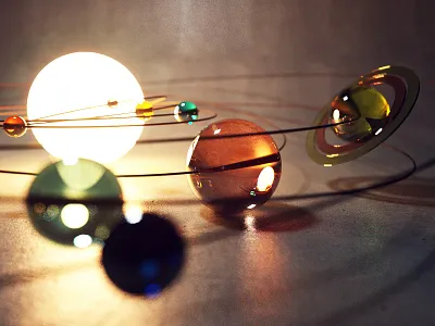 Glass Solar System 3d cinema 4d octane octane render planets solar system