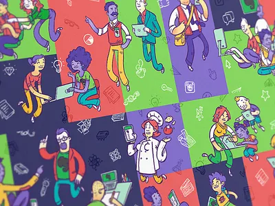 Evernote Community character community evernote illustration