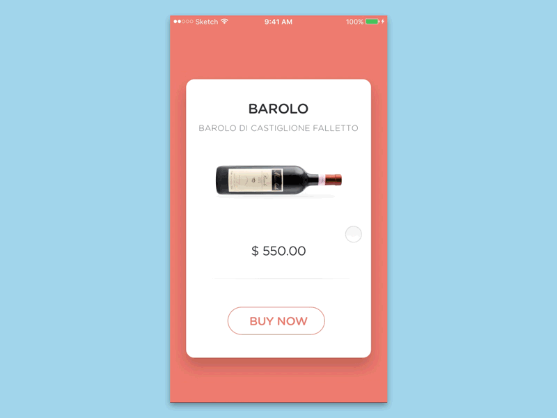 Card Animation animation interaction interaction design principle prototype sketch ui design wine