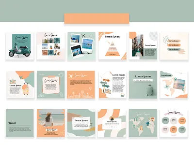 Instagram Canva Template 2d 2d art blog brand branding canva canva post design digital digital art identity branding illustration instagram instagram canva social media social media template template travel trip vector